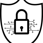 Free cybersecurity padlock shield vector