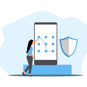 Free security pattern lock vector