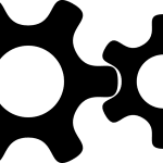 Free gear machine mesh vector