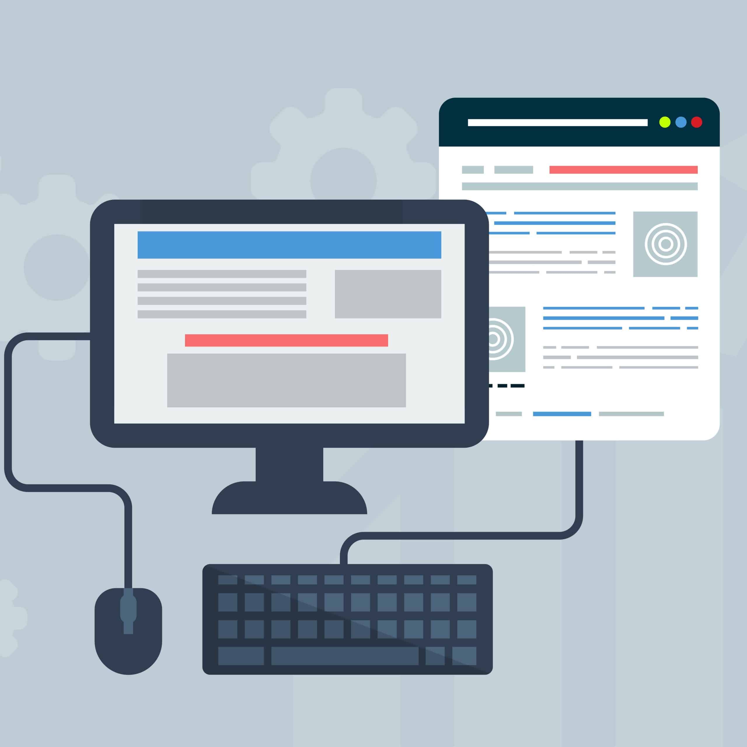 Free web design user interface website illustration
