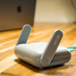 white wifi router